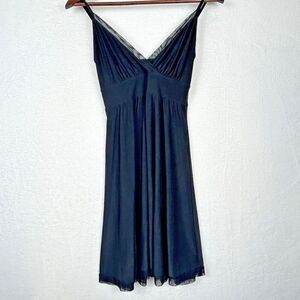 Express Y2K Black Babydoll Slip Dress‎ Small Mesh Detail Whimsigoth Event